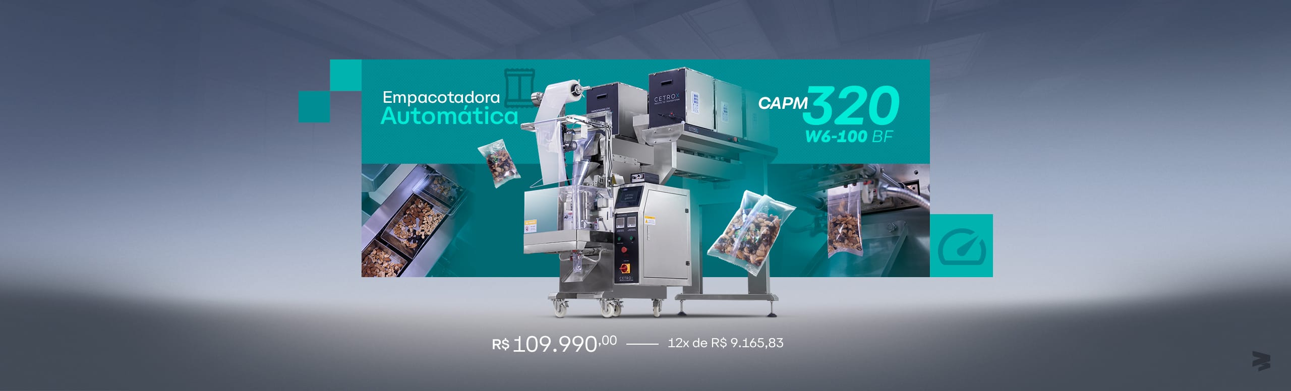Empacotadora Automática com Esteira de Canecas CAPM 320